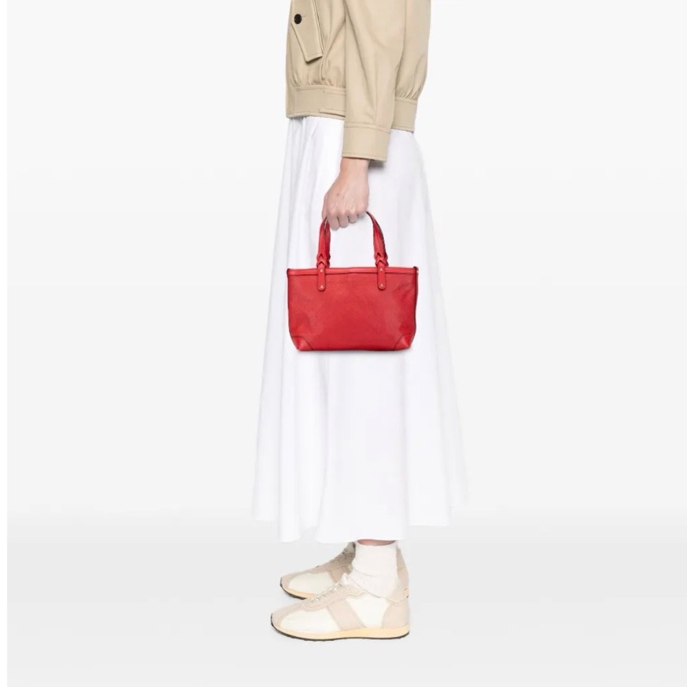 GUCCI
Red Diamante Coated Canvas Small Craft Tote Bag with zip pouch